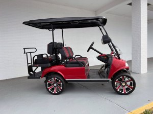 Burgundy Evolution Pro Lithium Electric Golf Cart 01